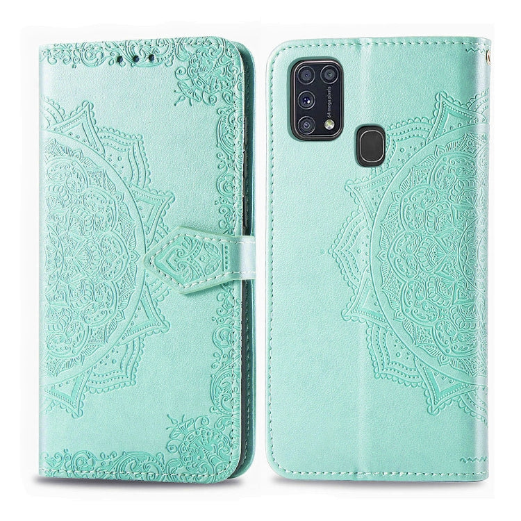 Embossed Mandala Pattern PC + TPU Horizontal Flip Leather Case with Holder & Card Slots, For Galaxy A31, For Galaxy A41, For Galaxy A41 (Japanese Version), For Galaxy M31, For Galaxy XCover Pro