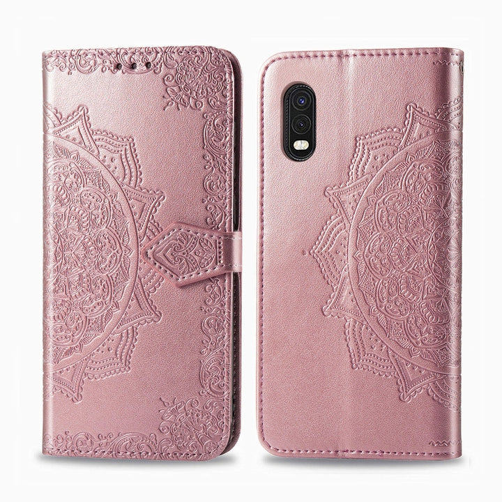 Embossed Mandala Pattern PC + TPU Horizontal Flip Leather Case with Holder & Card Slots, For Galaxy A31, For Galaxy A41, For Galaxy A41 (Japanese Version), For Galaxy M31, For Galaxy XCover Pro