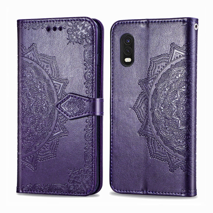 Embossed Mandala Pattern PC + TPU Horizontal Flip Leather Case with Holder & Card Slots, For Galaxy A31, For Galaxy A41, For Galaxy A41 (Japanese Version), For Galaxy M31, For Galaxy XCover Pro