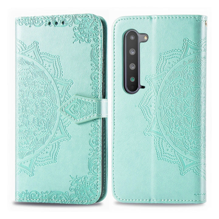 Embossed Mandala Pattern PC + TPU Horizontal Flip Leather Case with Holder & Card Slots, For Sony Xperia 1 II, For Sharp Aquos R5G, For Sharp Zero 2, For Xiaomi Mi 10 Pro 5G, For Xiaomi Mi 10 5G