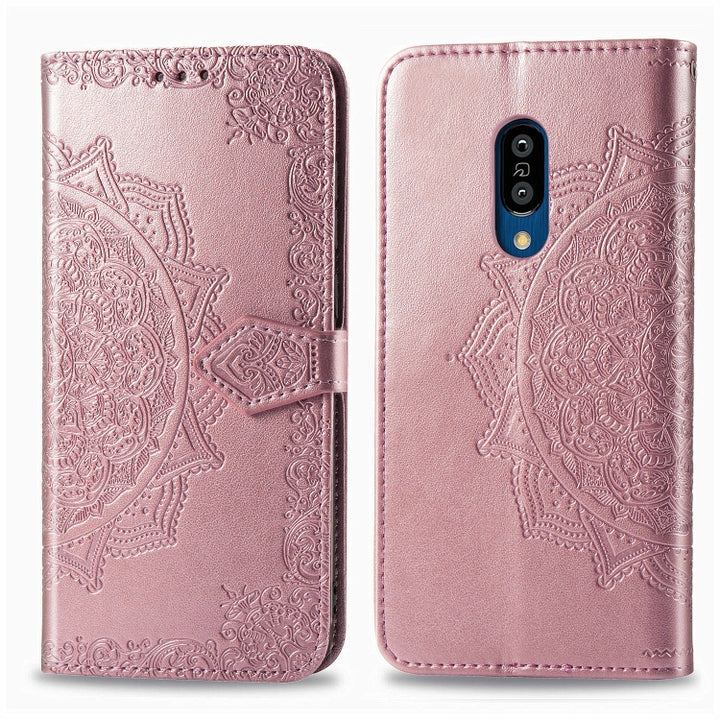 Embossed Mandala Pattern PC + TPU Horizontal Flip Leather Case with Holder & Card Slots, For Sony Xperia 1 II, For Sharp Aquos R5G, For Sharp Zero 2, For Xiaomi Mi 10 Pro 5G, For Xiaomi Mi 10 5G