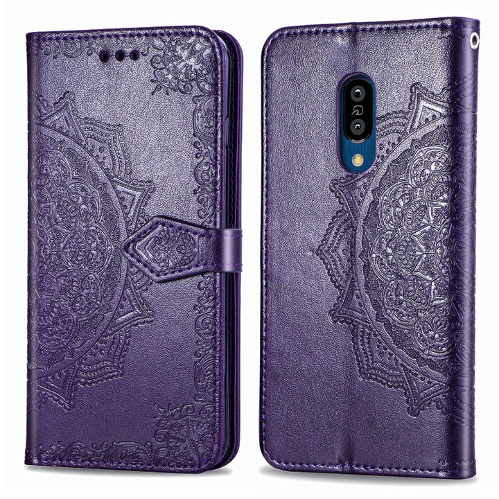 Embossed Mandala Pattern PC + TPU Horizontal Flip Leather Case with Holder & Card Slots, For Sony Xperia 1 II, For Sharp Aquos R5G, For Sharp Zero 2, For Xiaomi Mi 10 Pro 5G, For Xiaomi Mi 10 5G