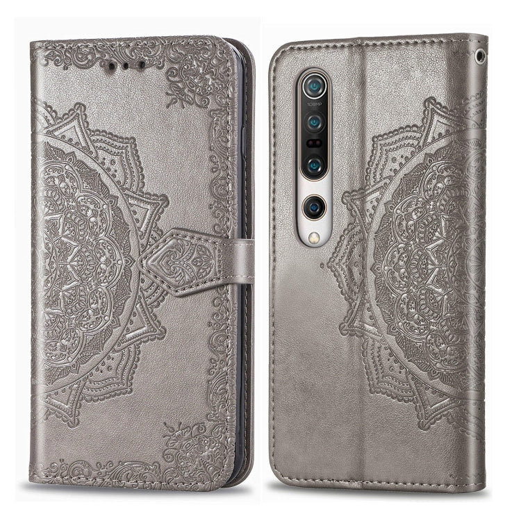 Embossed Mandala Pattern PC + TPU Horizontal Flip Leather Case with Holder & Card Slots, For Sony Xperia 1 II, For Sharp Aquos R5G, For Sharp Zero 2, For Xiaomi Mi 10 Pro 5G, For Xiaomi Mi 10 5G