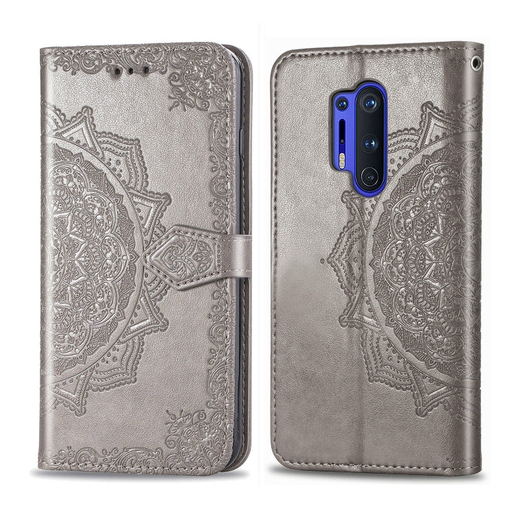 Embossed Mandala Pattern PC + TPU Horizontal Flip Leather Case with Holder & Card Slots, For OnePlus 8 Pro