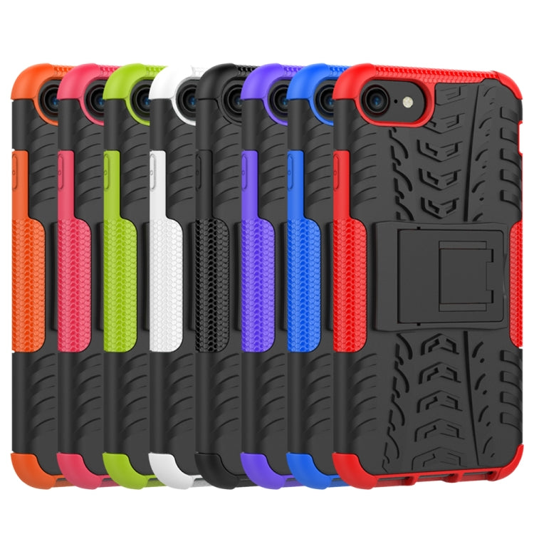 Tire Texture Shockproof TPU+PC Protective Case with Holder, For iPhone SE 2022 / SE 2020, For Sony Xperia 10 Ⅱ, For Huawei Honor Play 9A, For Galaxy M30s