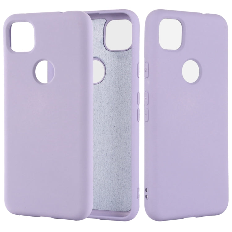 Pure Color Liquid Silicone Shockproof Full Coverage Case, For Google Pixel 4a