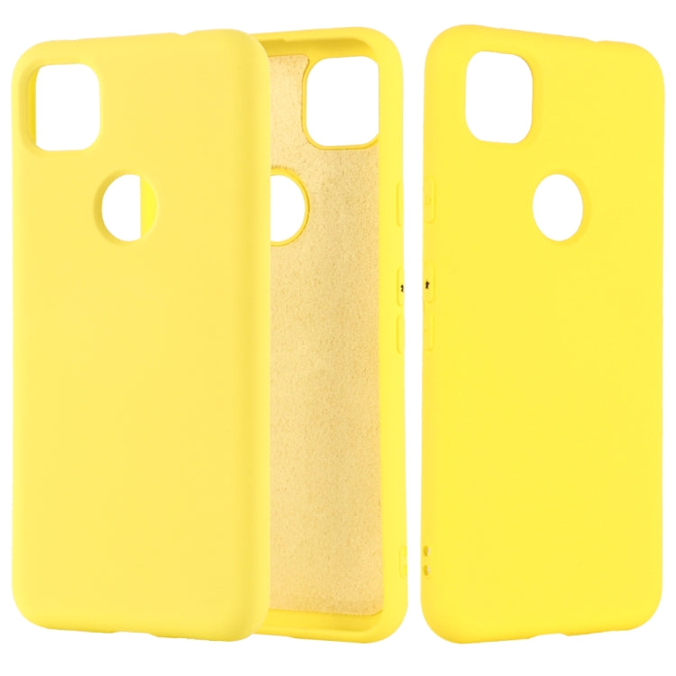 Pure Color Liquid Silicone Shockproof Full Coverage Case, For Google Pixel 4a