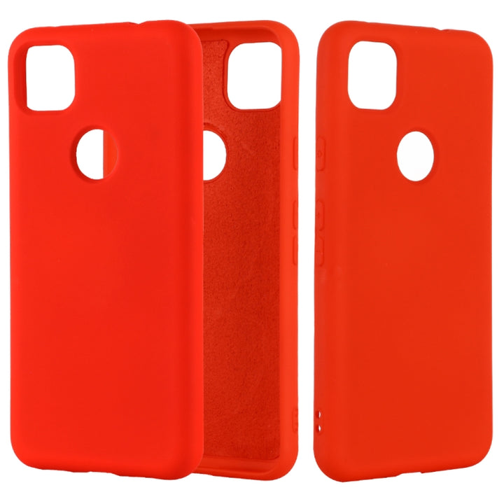 Pure Color Liquid Silicone Shockproof Full Coverage Case, For Google Pixel 4a