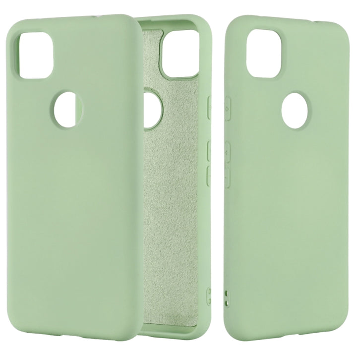 Pure Color Liquid Silicone Shockproof Full Coverage Case, For Google Pixel 4a