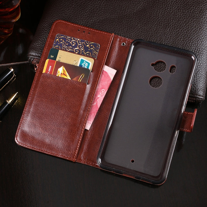 idewei Crazy Horse Texture Horizontal Flip Leather Case with Holder & Card Slots & Wallet, For HTC U11+, For HTC U12+