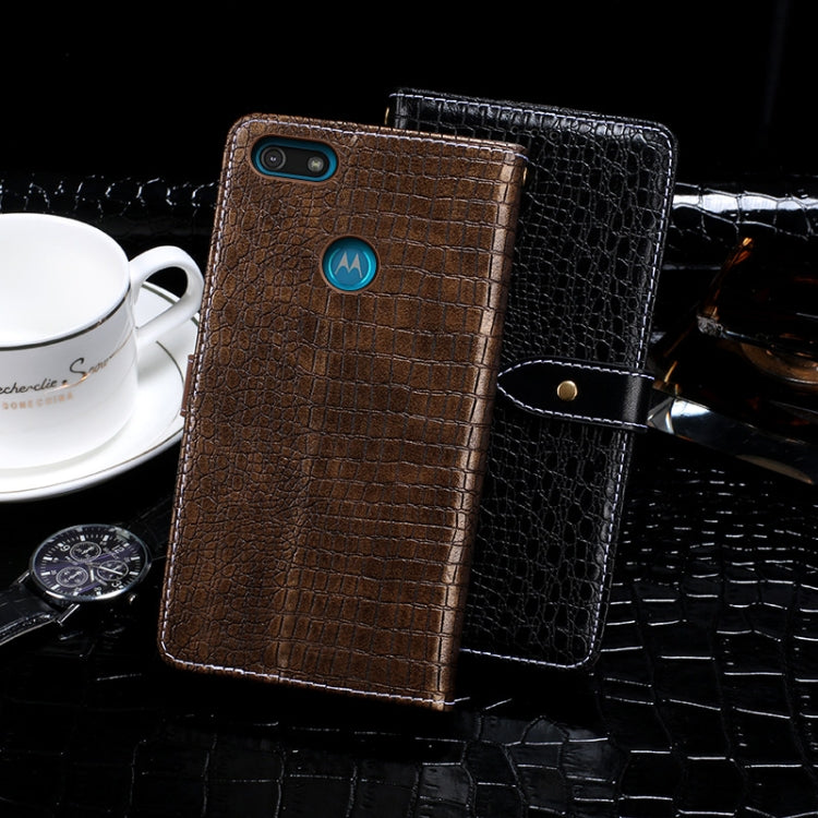 idewei Crocodile Texture Horizontal Flip Leather Case with Holder & Card Slots & Wallet, For Motorola Moto E6 Play, For OPPO A11, For OPPO Reno2 Z, For OPPO Reno A