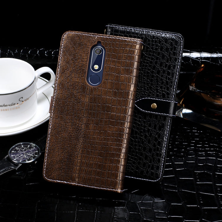 idewei Crocodile Texture Horizontal Flip Leather Case with Holder & Card Slots & Wallet, For Nokia 5.1