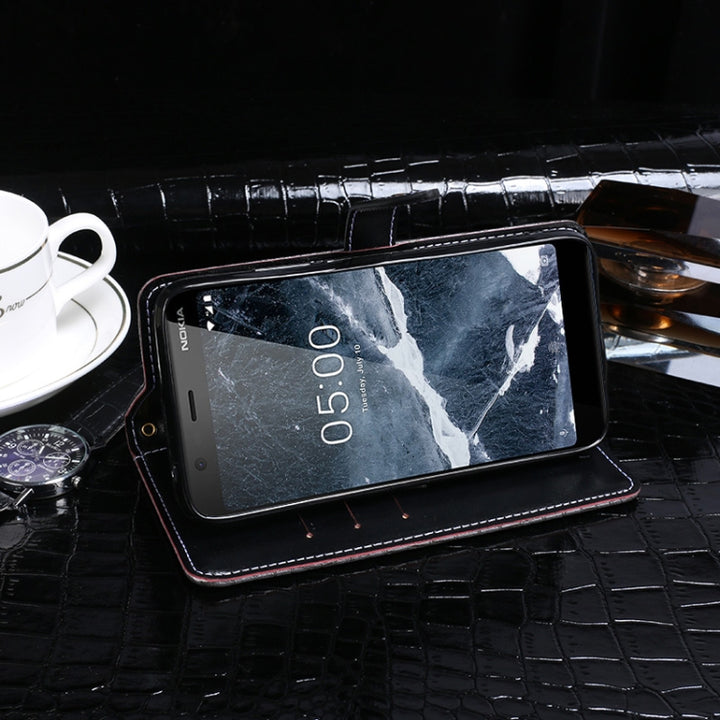 idewei Crocodile Texture Horizontal Flip Leather Case with Holder & Card Slots & Wallet, For Nokia 5.1