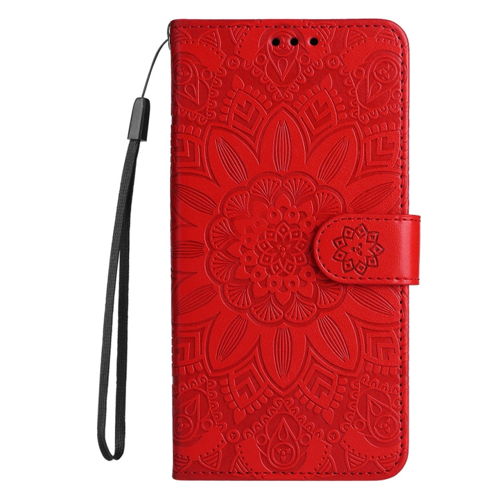 Embossed Sunflower Leather Phone Case, For Huawei Mate 60, For Huawei Mate 60 Pro, For Huawei nova 11 Pro, For Huawei nova 11