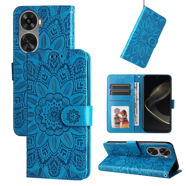 Embossed Sunflower Leather Phone Case, For Huawei nova 13 Pro, For Huawei nova 13 / nova 12, For Huawei Enjoy 70 Pro, For Huawei Enjoy 70, For Huawei nova 11 SE, For Huawei nova 12 Pro