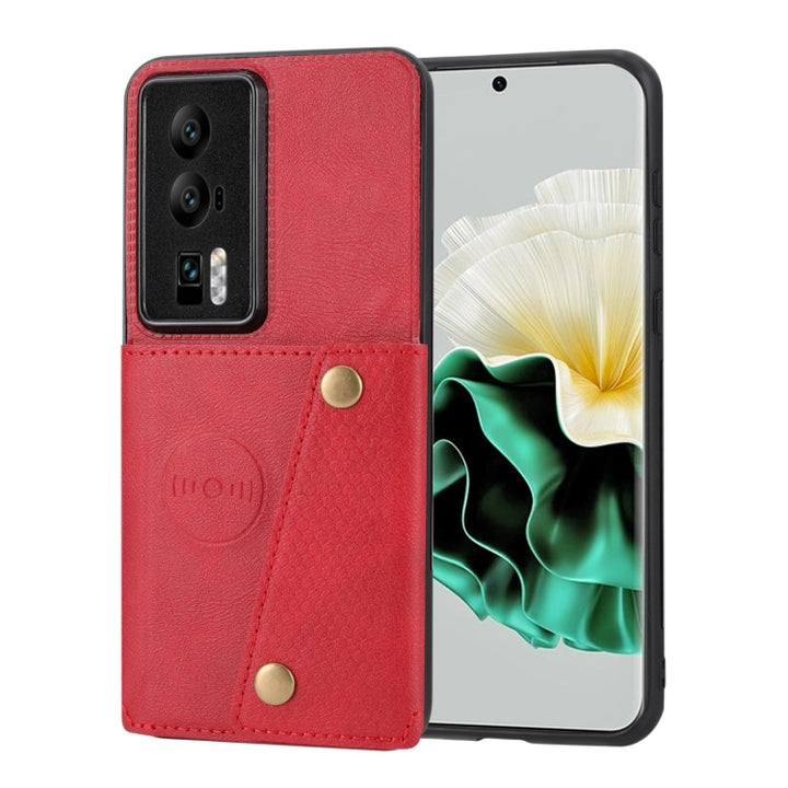 Double Buckle Magnetic PU+TPU Phone Case, For Huawei P60 / P60 Pro