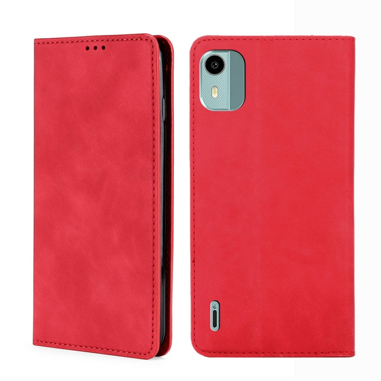 Skin Feel Magnetic Leather Phone Case, For Nokia C12, For Nokia G42 5G, For Nokia C22, For Nokia C32, For Nokia G11 Plus, For Nokia C300 4G US Version