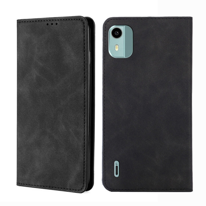 Skin Feel Magnetic Leather Phone Case, For Nokia C12, For Nokia G42 5G, For Nokia C22, For Nokia C32, For Nokia G11 Plus, For Nokia C300 4G US Version