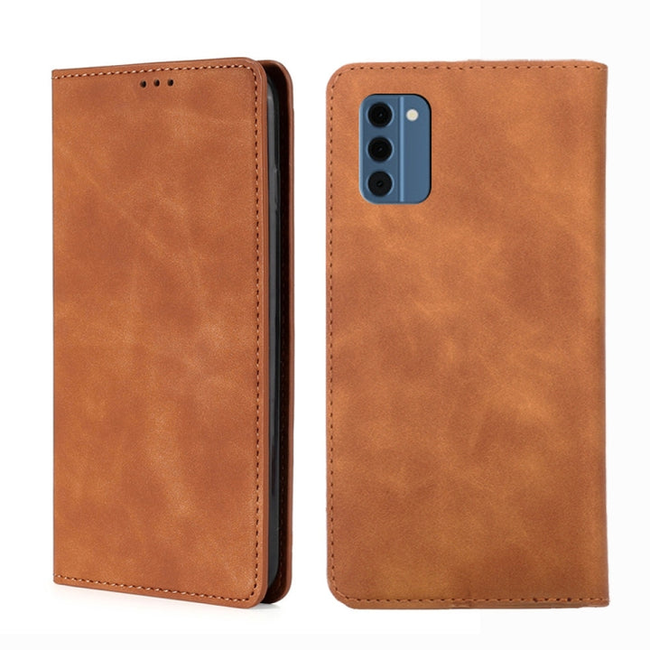 Skin Feel Magnetic Leather Phone Case, For Nokia C12, For Nokia G42 5G, For Nokia C22, For Nokia C32, For Nokia G11 Plus, For Nokia C300 4G US Version