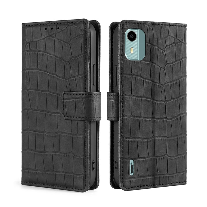 Skin Feel Crocodile Magnetic Clasp Leather Phone Case, For Nokia C12, For Nokia C22, For Nokia C32, For Nokia G11 Plus, For Nokia C02 TA-1522