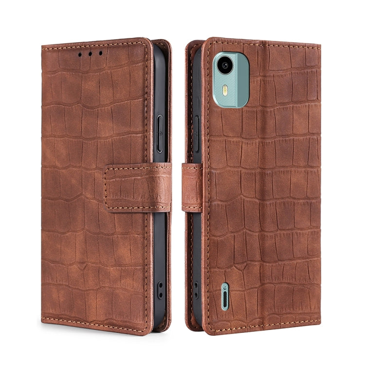 Skin Feel Crocodile Magnetic Clasp Leather Phone Case, For Nokia C12, For Nokia C22, For Nokia C32, For Nokia G11 Plus, For Nokia C02 TA-1522