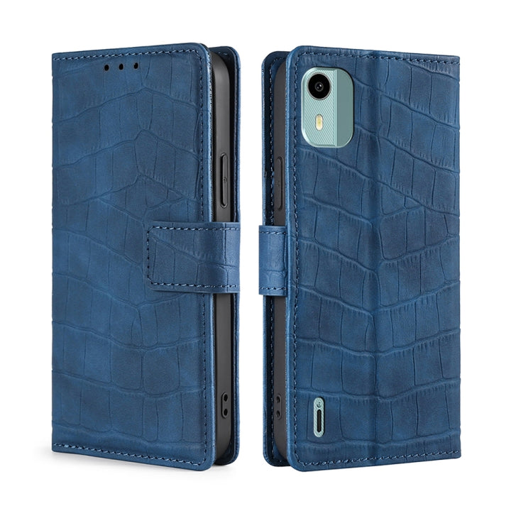 Skin Feel Crocodile Magnetic Clasp Leather Phone Case, For Nokia C12, For Nokia C22, For Nokia C32, For Nokia G11 Plus, For Nokia C02 TA-1522