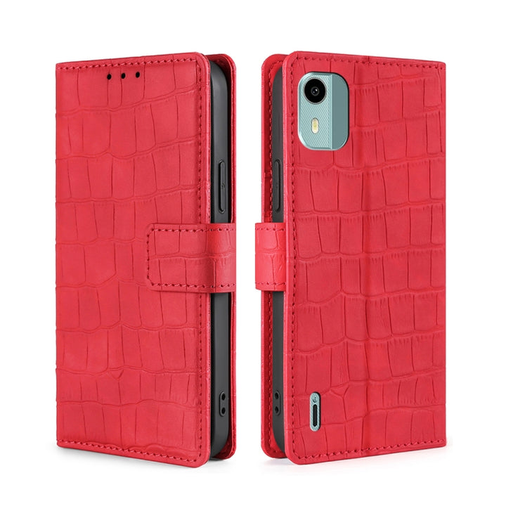 Skin Feel Crocodile Magnetic Clasp Leather Phone Case, For Nokia C12, For Nokia C22, For Nokia C32, For Nokia G11 Plus, For Nokia C02 TA-1522