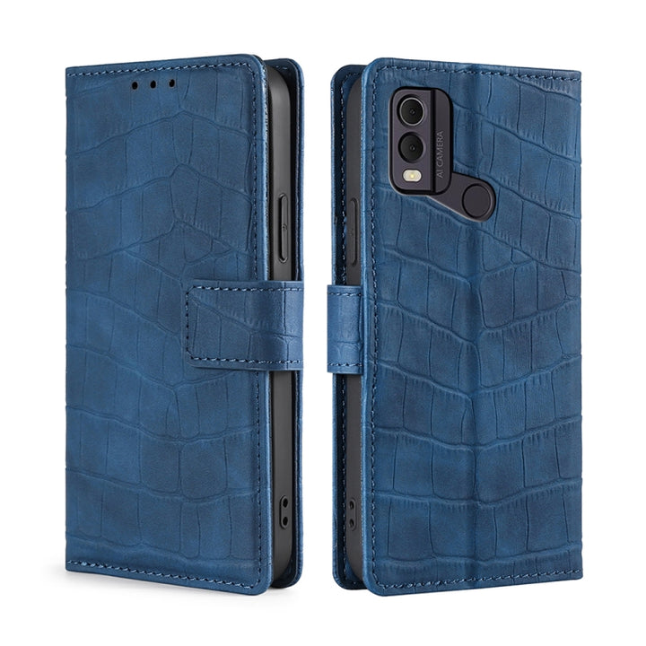 Skin Feel Crocodile Magnetic Clasp Leather Phone Case, For Nokia C12, For Nokia C22, For Nokia C32, For Nokia G11 Plus, For Nokia C02 TA-1522