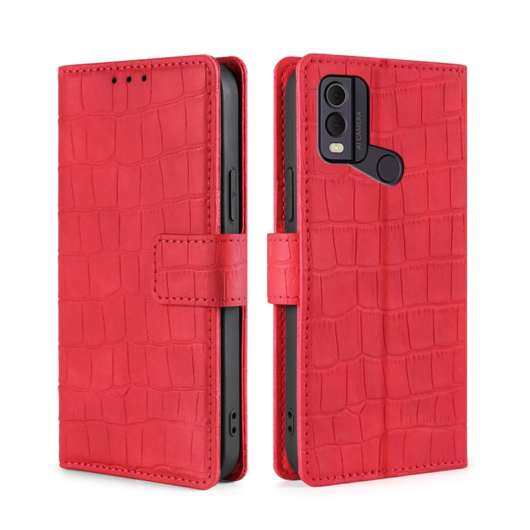 Skin Feel Crocodile Magnetic Clasp Leather Phone Case, For Nokia C12, For Nokia C22, For Nokia C32, For Nokia G11 Plus, For Nokia C02 TA-1522