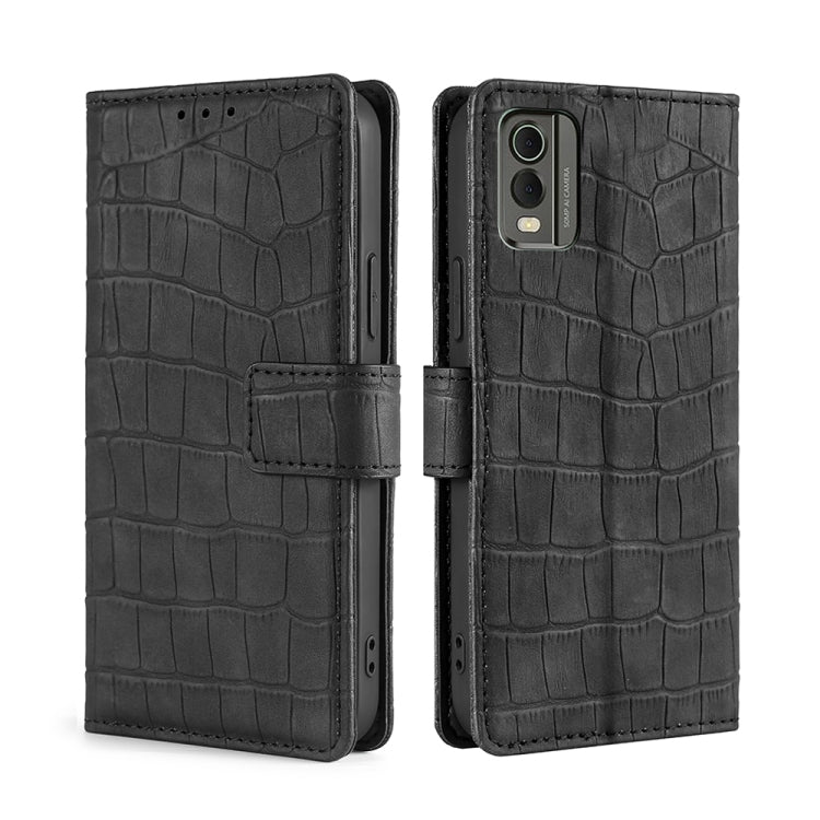 Skin Feel Crocodile Magnetic Clasp Leather Phone Case, For Nokia C12, For Nokia C22, For Nokia C32, For Nokia G11 Plus, For Nokia C02 TA-1522