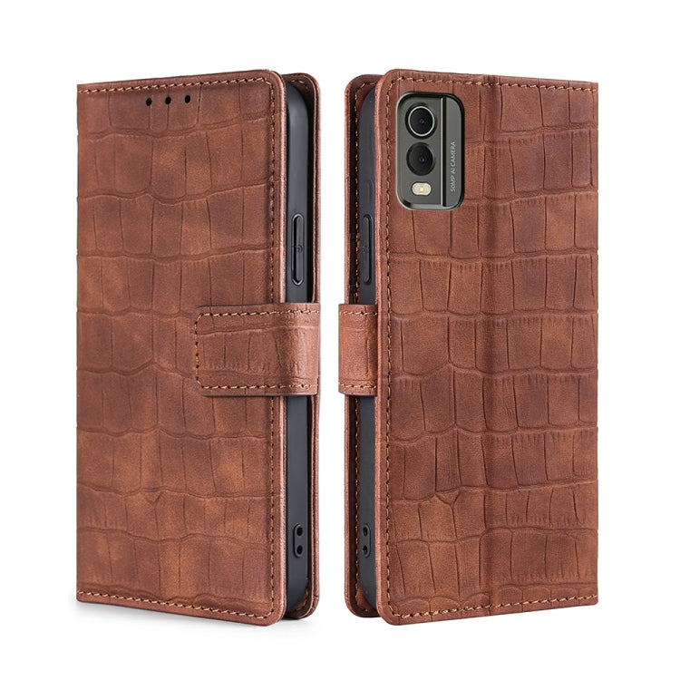 Skin Feel Crocodile Magnetic Clasp Leather Phone Case, For Nokia C12, For Nokia C22, For Nokia C32, For Nokia G11 Plus, For Nokia C02 TA-1522