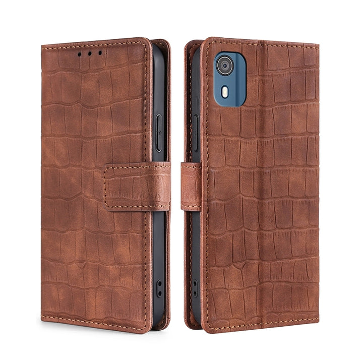 Skin Feel Crocodile Magnetic Clasp Leather Phone Case, For Nokia C12, For Nokia C22, For Nokia C32, For Nokia G11 Plus, For Nokia C02 TA-1522