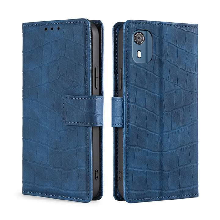 Skin Feel Crocodile Magnetic Clasp Leather Phone Case, For Nokia C12, For Nokia C22, For Nokia C32, For Nokia G11 Plus, For Nokia C02 TA-1522