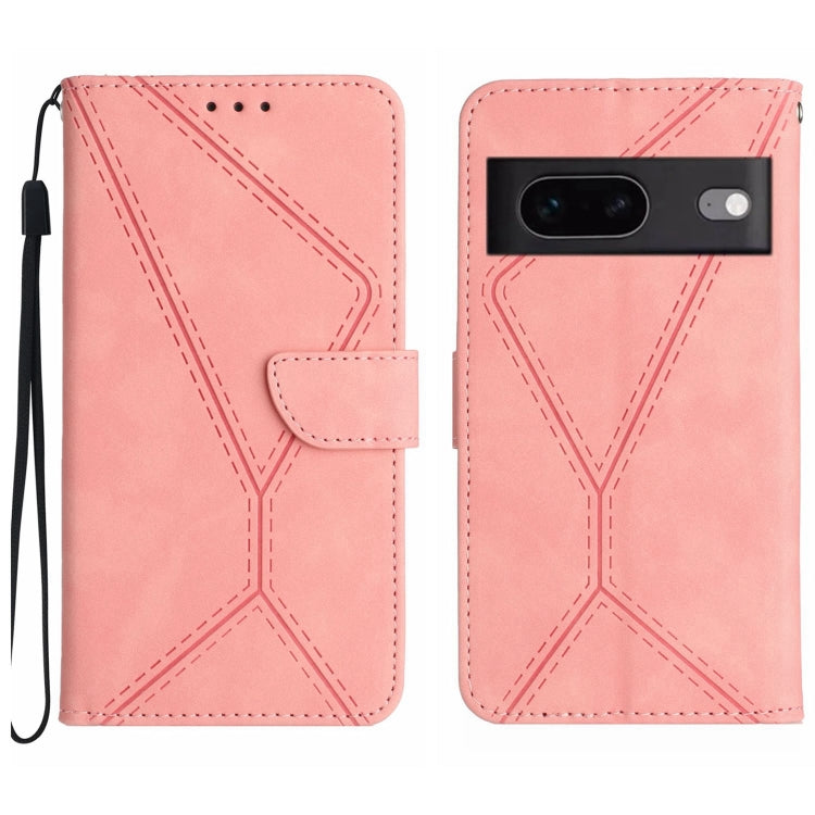 Stitching Embossed Leather Phone Case, For Google Pixel 7, For Google Pixel 7 Pro, For Google Pixel 7a, For Google Pixel 6, For Google Pixel 6 Pro