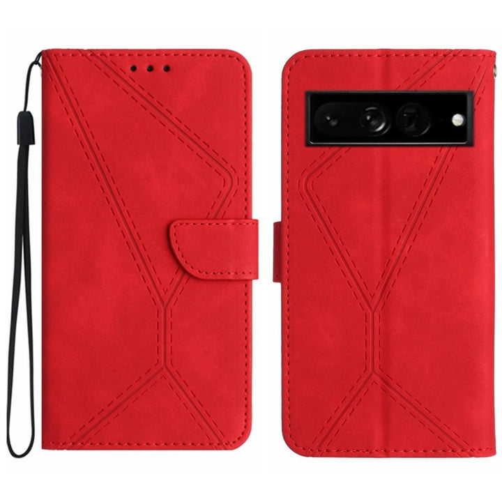 Stitching Embossed Leather Phone Case, For Google Pixel 7, For Google Pixel 7 Pro, For Google Pixel 7a, For Google Pixel 6, For Google Pixel 6 Pro