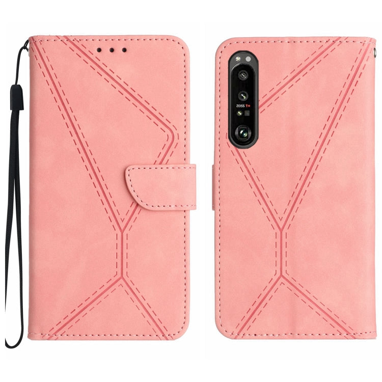 Stitching Embossed Leather Phone Case, For Sony Xperia 1 III, For Sony Xperia 1 IV, For Sony Xperia 1 V, For Sony Xperia 5 III, For Sony Xperia 5 IV