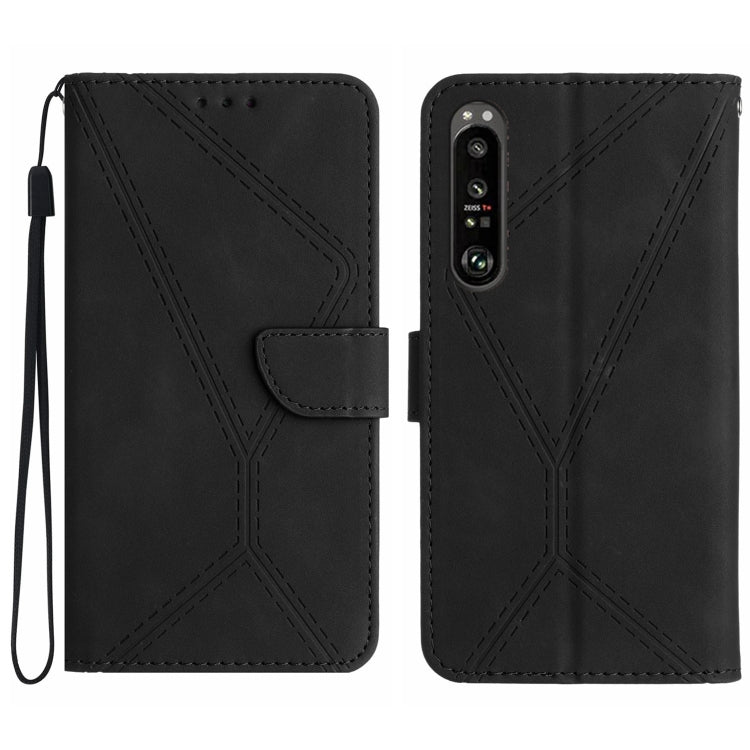 Stitching Embossed Leather Phone Case, For Sony Xperia 1 III, For Sony Xperia 1 IV, For Sony Xperia 1 V, For Sony Xperia 5 III, For Sony Xperia 5 IV