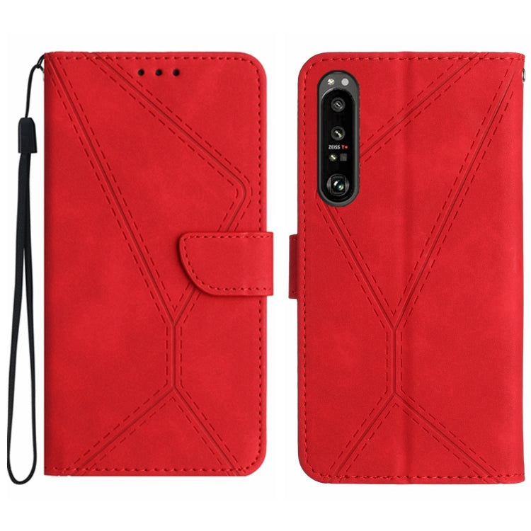 Stitching Embossed Leather Phone Case, For Sony Xperia 1 III, For Sony Xperia 1 IV, For Sony Xperia 1 V, For Sony Xperia 5 III, For Sony Xperia 5 IV