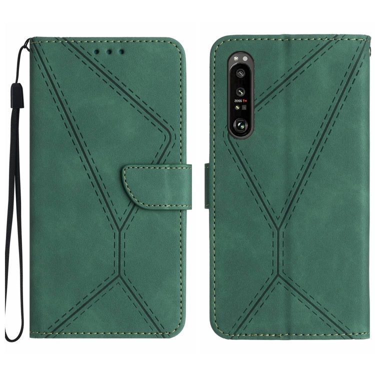 Stitching Embossed Leather Phone Case, For Sony Xperia 1 III, For Sony Xperia 1 IV, For Sony Xperia 1 V, For Sony Xperia 5 III, For Sony Xperia 5 IV