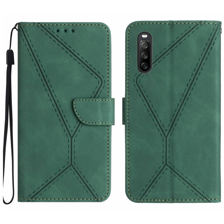 Stitching Embossed Leather Phone Case, For Sony Xperia 5 V, For Sony Xperia 10 III, For Sony Xperia 10 IV, For Sony Xperia 10 V