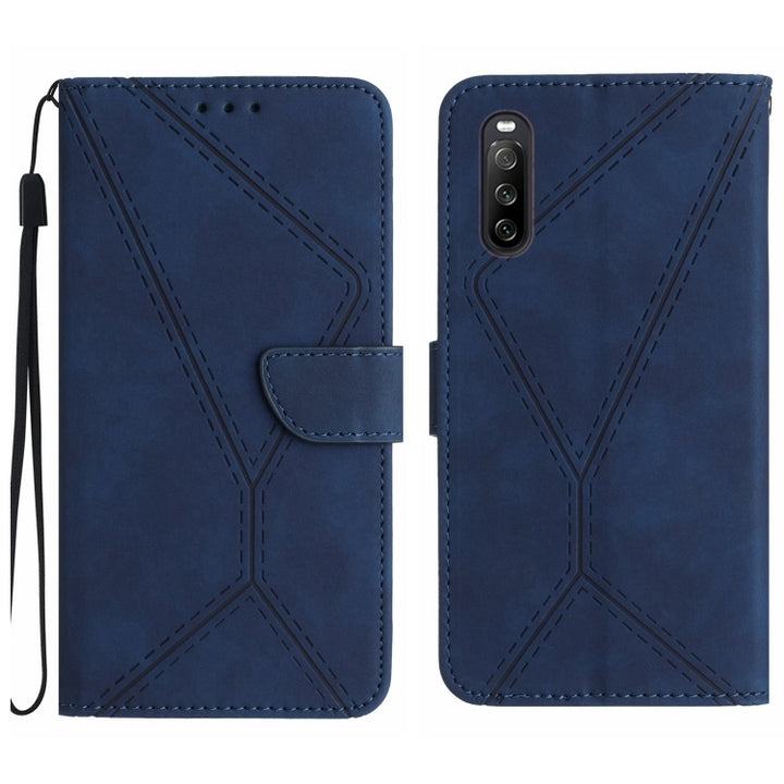 Stitching Embossed Leather Phone Case, For Sony Xperia 5 V, For Sony Xperia 10 III, For Sony Xperia 10 IV, For Sony Xperia 10 V