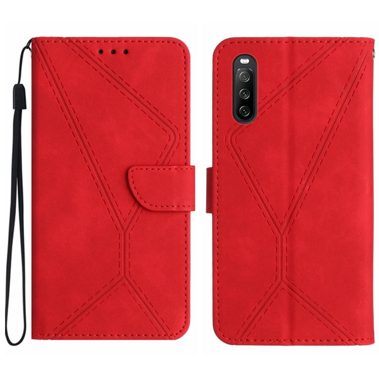 Stitching Embossed Leather Phone Case, For Sony Xperia 5 V, For Sony Xperia 10 III, For Sony Xperia 10 IV, For Sony Xperia 10 V