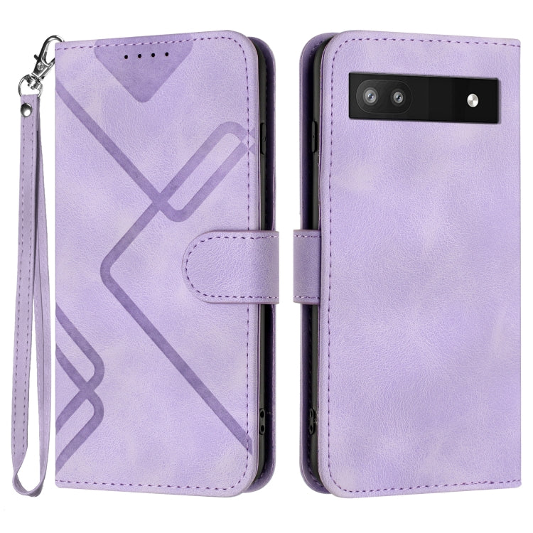 Line Pattern Skin Feel Leather Phone Case, For Google Pixel 7 5G, For Google Pixel 6a