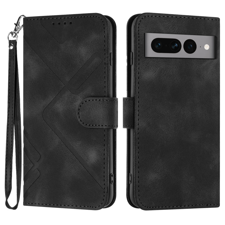 Line Pattern Skin Feel Leather Phone Case, For Google Pixel 9a, For Google Pixel 9 Pro, For Google Pixel 9, For Google Pixel 8a, For Google Pixel 7 Pro 5G