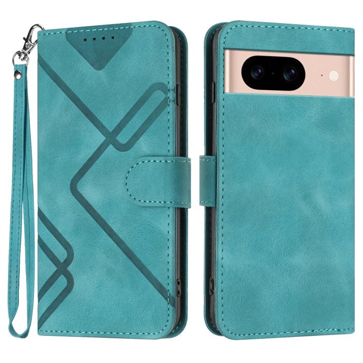 Line Pattern Skin Feel Leather Phone Case, For Google Pixel 9a, For Google Pixel 9 Pro, For Google Pixel 9, For Google Pixel 8a, For Google Pixel 7 Pro 5G