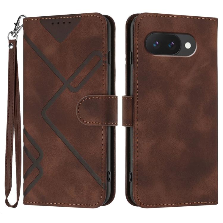 Line Pattern Skin Feel Leather Phone Case, For Google Pixel 9a, For Google Pixel 9 Pro, For Google Pixel 9, For Google Pixel 8a, For Google Pixel 7 Pro 5G