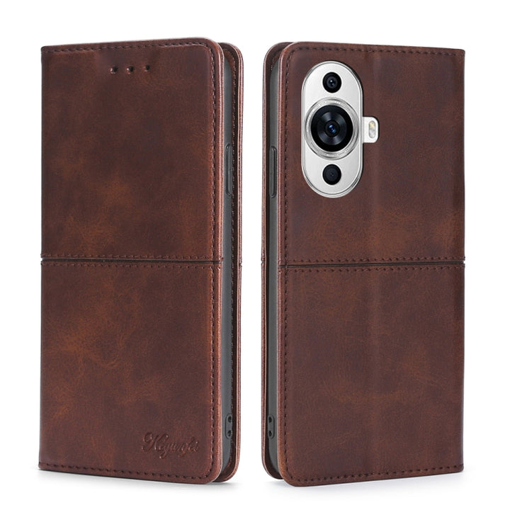 Cow Texture Magnetic Leather Phone Case, For Huawei nova 11 4G