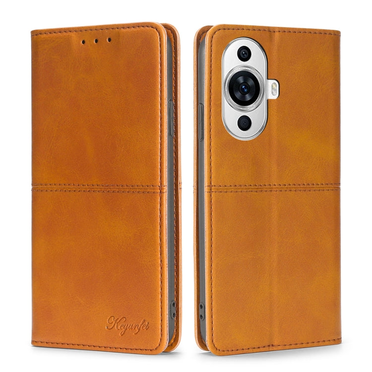 Cow Texture Magnetic Leather Phone Case, For Huawei nova 11 4G