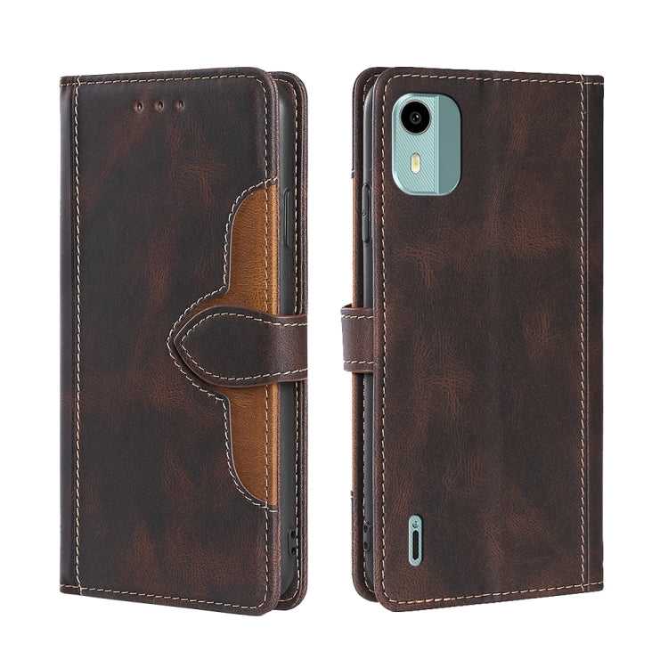 Skin Feel Magnetic Buckle Leather Phone Case, For Nokia C12, For Nokia C22, For Nokia C32, For Nokia G11 Plus, For Nokia C02 TA-1522