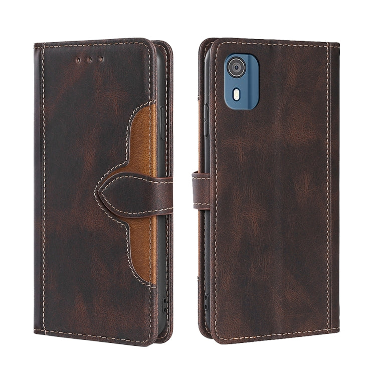 Skin Feel Magnetic Buckle Leather Phone Case, For Nokia C12, For Nokia C22, For Nokia C32, For Nokia G11 Plus, For Nokia C02 TA-1522